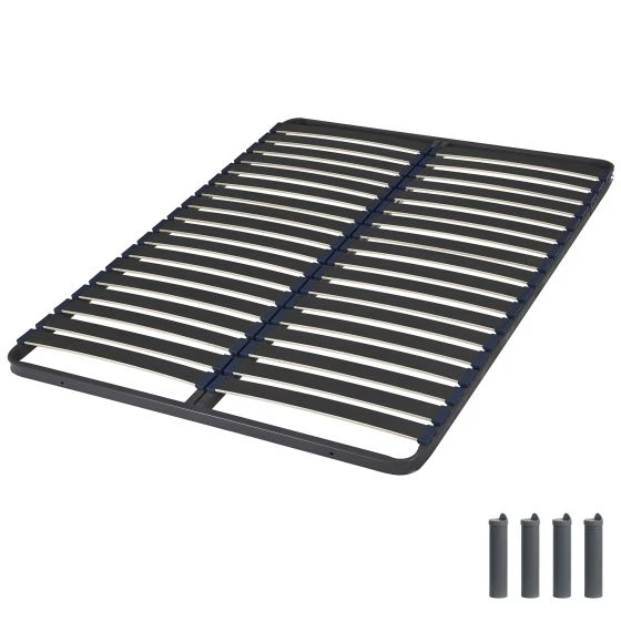 Sommier + jeu de pieds 120x190 C39 2x18 lattes