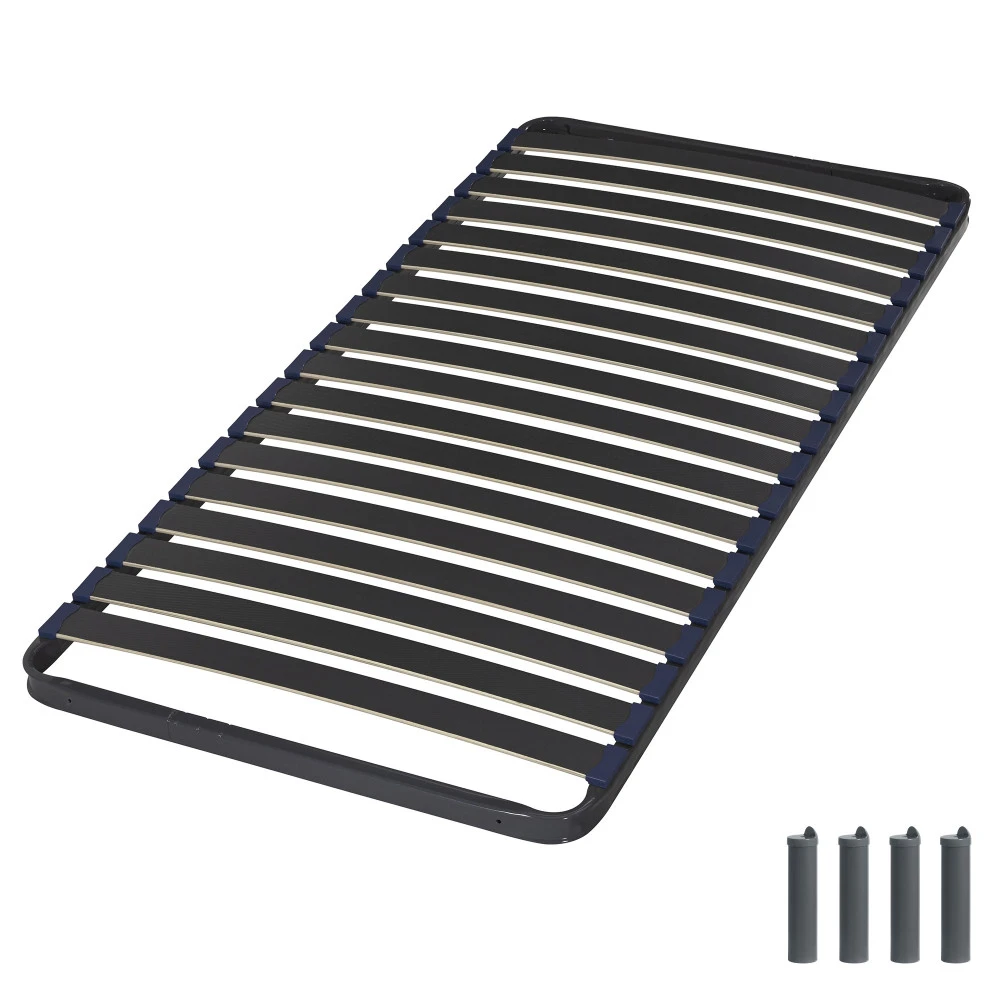 Sommier + jeu de pieds 80x190 C39 18 lattes
