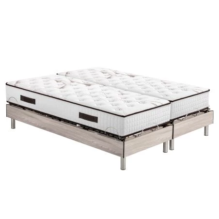 Lit électrique 80+80x200 S73 + matelas Louxor 3