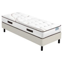 Sommier + Pieds + Matelas Moorea Newkit Bouclette 90x190