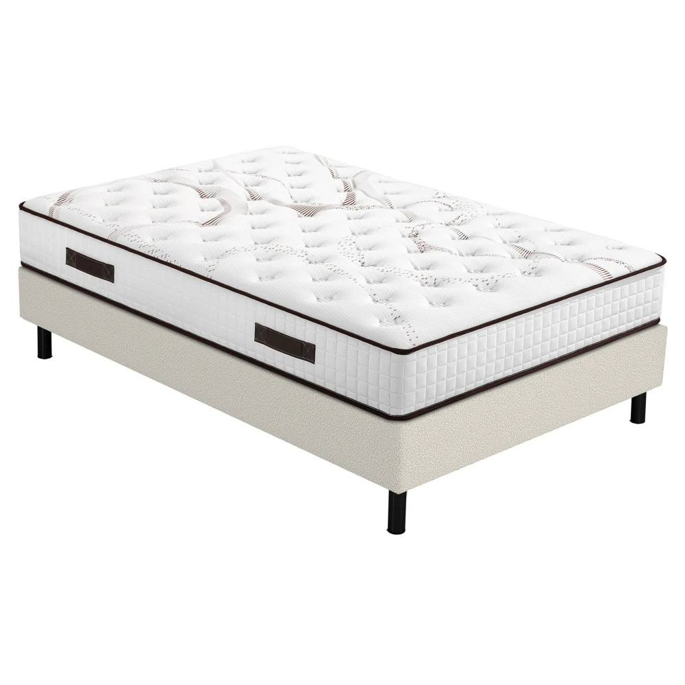 Sommier + Pieds + Matelas Myriade 4 Newkit Bouclette 140x190