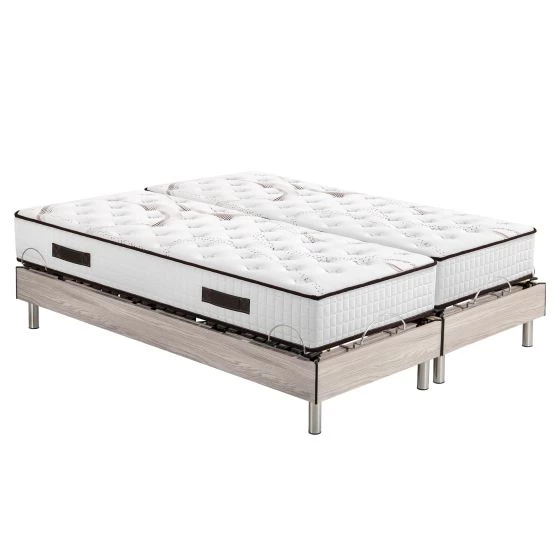 Lit électrique 90+90x200 S73 + matelas Myriade 4