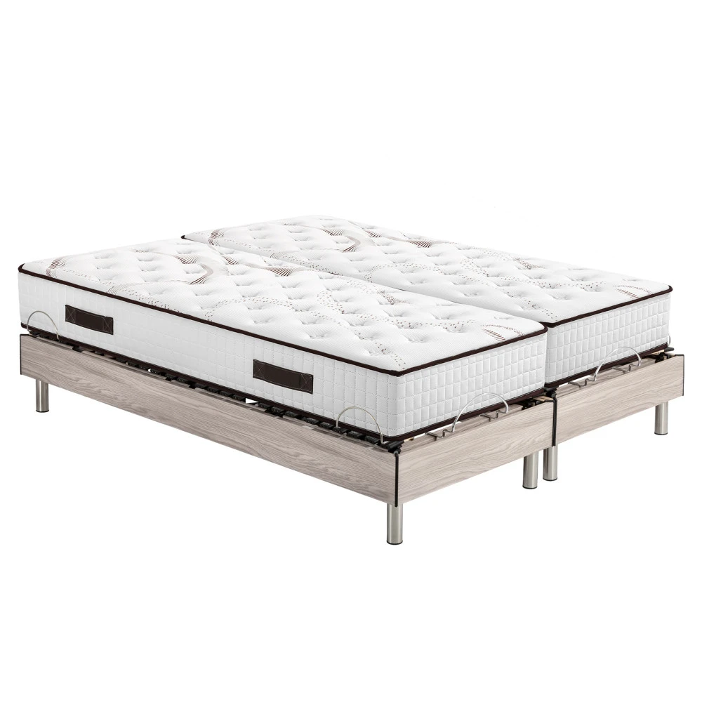 Lit électrique 80+80x200 S73 + matelas Myriade 4