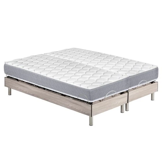 Lit électrique 90+90x200 S73 + matelas Wave