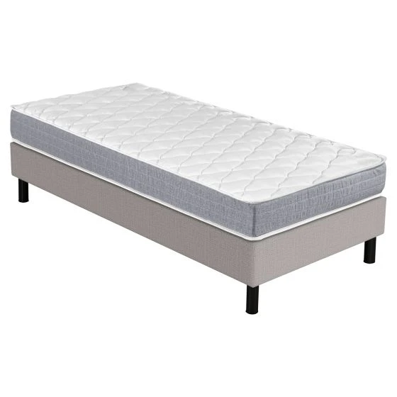 Sommier + Pieds + Matelas Ryad Newkit Lin 90x190