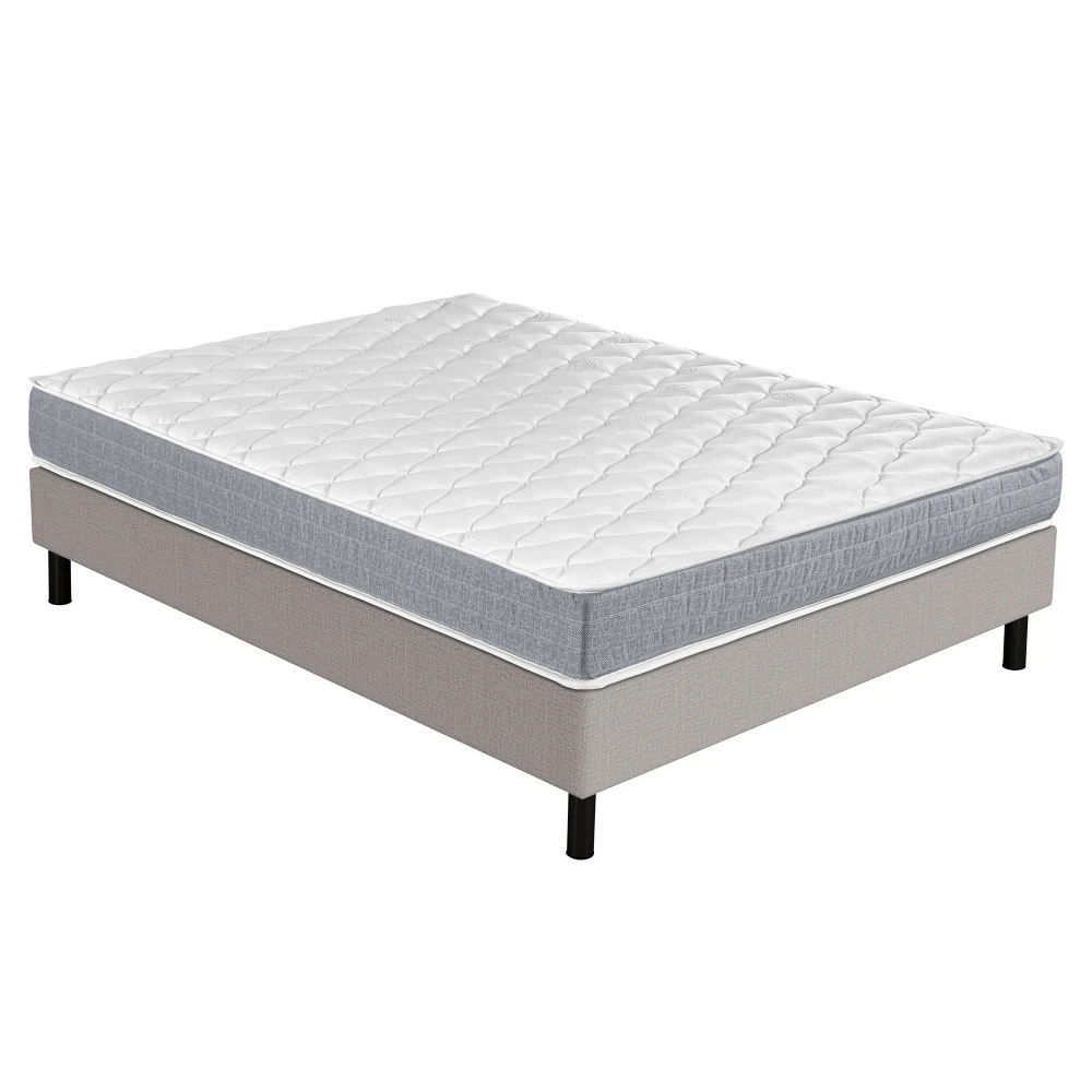 Sommier + Pieds + Matelas Ryad Newkit Lin 140x190