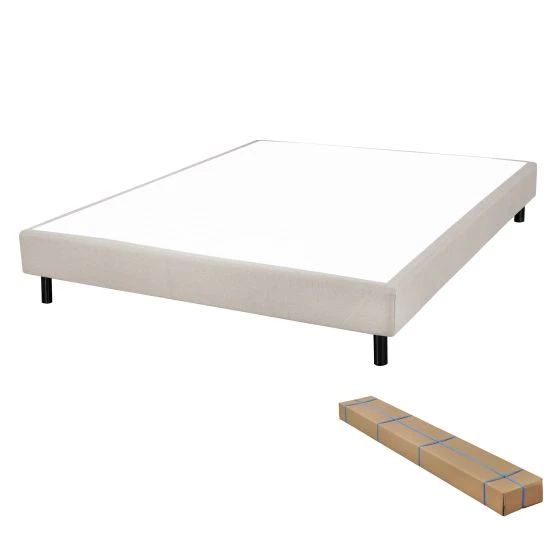 Sommier + Pieds + Matelas Ryad Newkit Lin 140x190