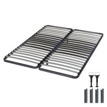 Sommier + pieds 80+80x200 2x21 lattes C34