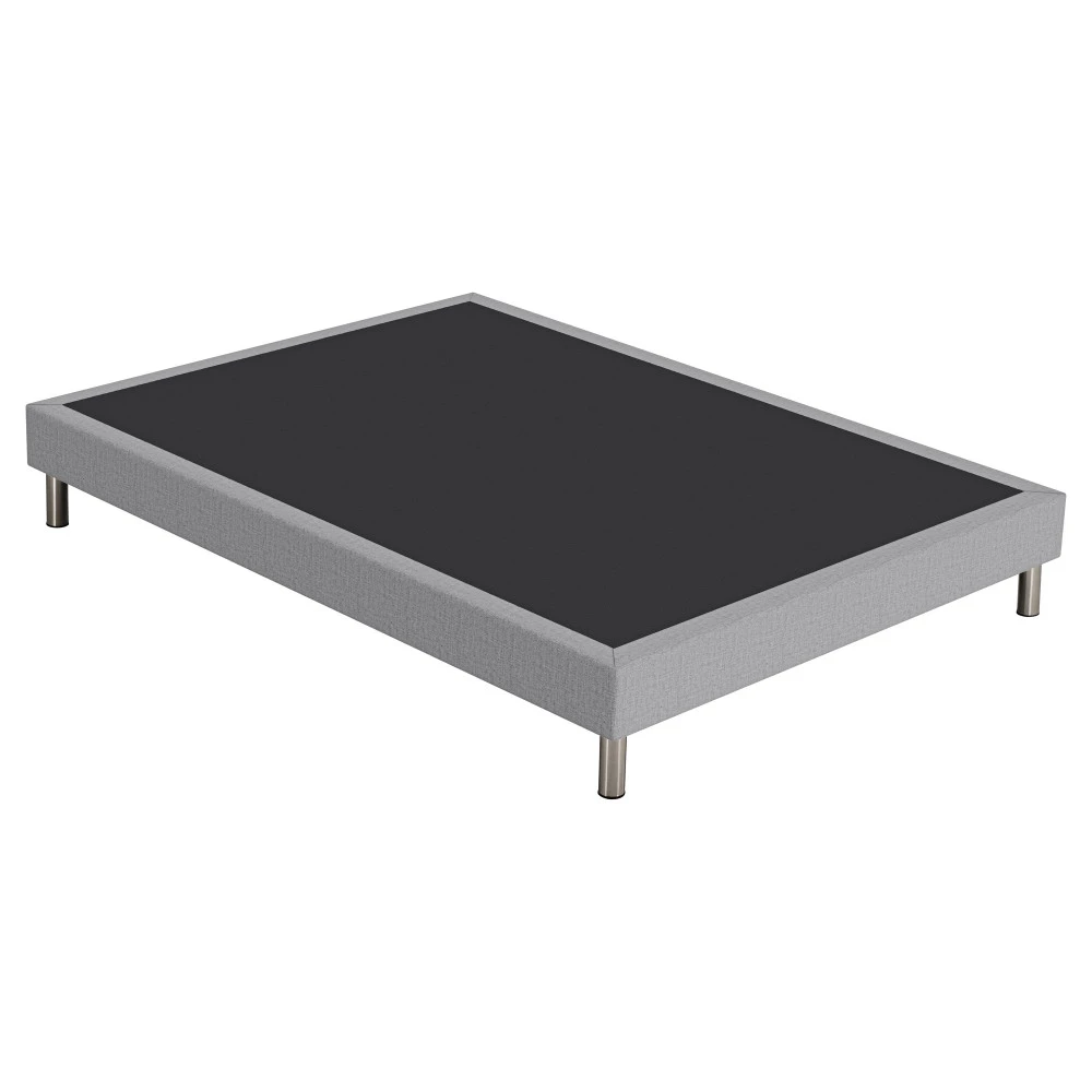 Sommier tapissier + pieds 160x200 SR15 gris cobalt