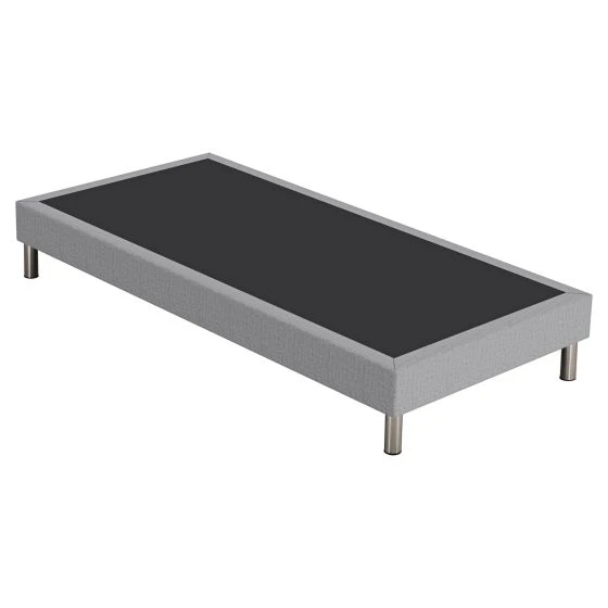 Sommier tapissier + pieds 90x190 SR15 gris cobalt