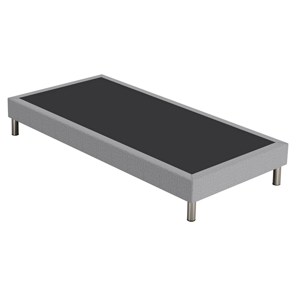 Sommier tapissier + pieds 80x200 SR15 gris cobalt