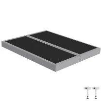 Sommier tapissier 2x90x200 SR15 gris cobalt