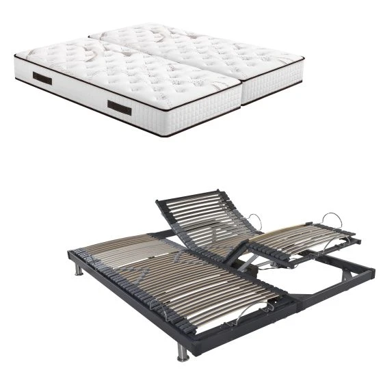 Lit électrique S50 + matelas Myriade 80+80x200