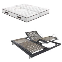 Lit électrique S50 + matelas Myriade 80+80x200