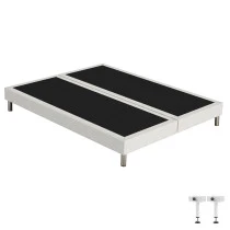 Sommier tapissier + pieds 2x90x190 SR15 beige