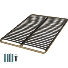 Sommier + jeu de pieds 140x190 Theta 2x24 lattes