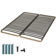 Sommier + jeu de pieds 70+70x190 Theta 2x24 lattes