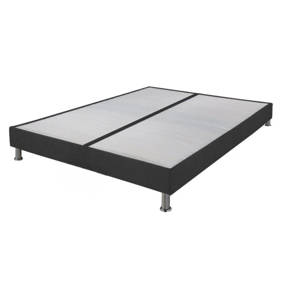 Sommier tapissier + jeu de pieds 70+70x190 Omega anthracite 3 - 18 lattes