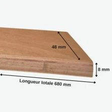 10 Lattes pour Sommier et Lit 140x190 | Bois 7 Plis | 680x48x8 mm | Remplacement pour Clic Clac, BZ, Lattes Bois, Sommier à Latt