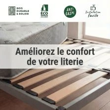 30 lattes - 680x48x8 mm - lit 140 - pour sommier / bz / clic clac