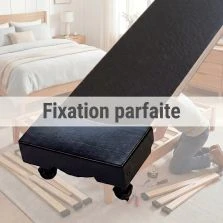 10 lattes grises + 20 embouts - 680x48x8 mm - lit 140 - pour sommier / bz / clic clac