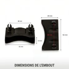 15 lattes + 30 embouts - 680x48x8 mm - lit 140 - pour sommier / bz / clic clac