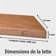 1 latte - 1400x53x9 mm - Spécial BZ / Convertible / Sommier