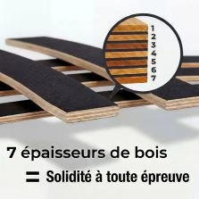 5 lattes + 10 embouts - 680x68x8 mm - lit 140 - pour sommier / bz / clic clac