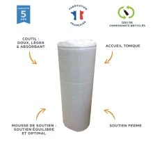 Matelas 80x200 Maryland mousse HD roulé