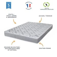 Matelas 90x190 Maryland mousse HD