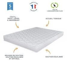 Matelas 80x200 Montana mousse HD