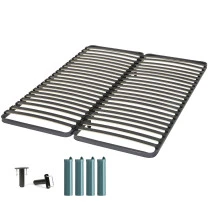 Sommier + jeu de pieds 80+80x200 C221 2x21 lattes
