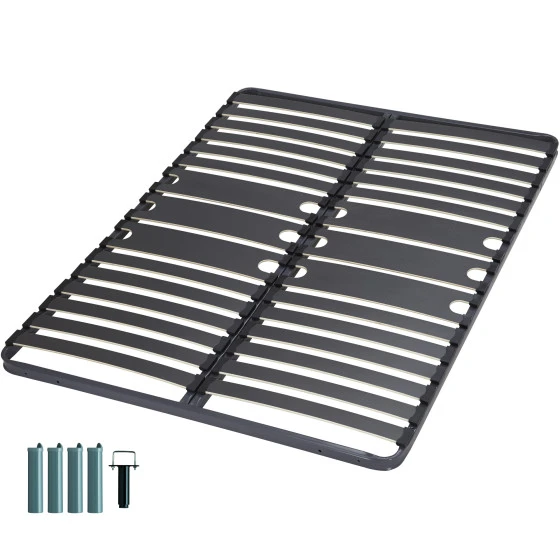 Sommier + pieds 140x190 2x15 lattes C416