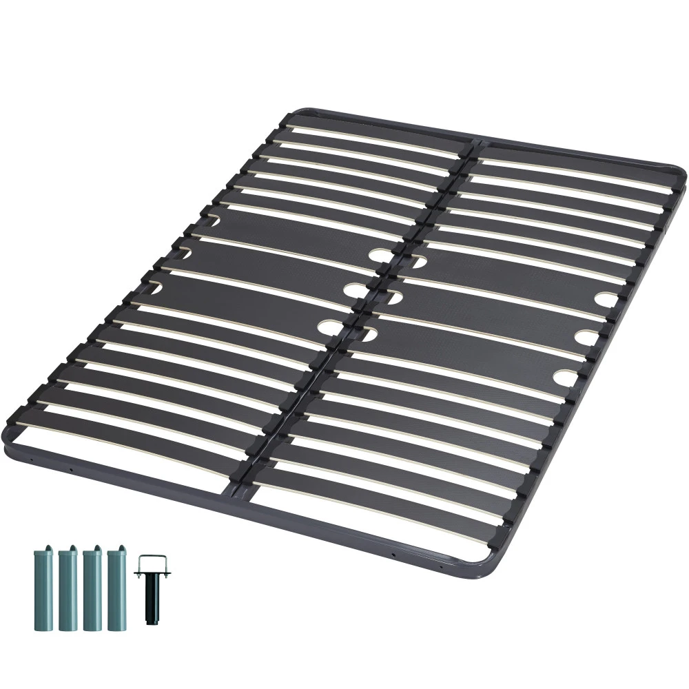 Sommier + pieds 140x190 2x15 lattes C416