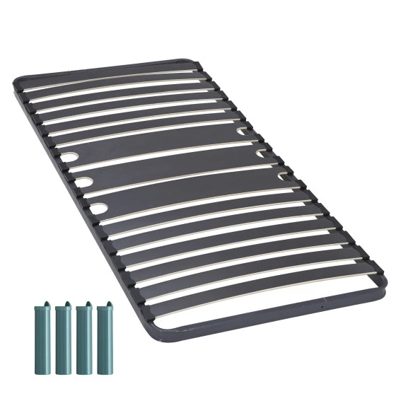 Sommier + pieds 90x190 15 lattes C416