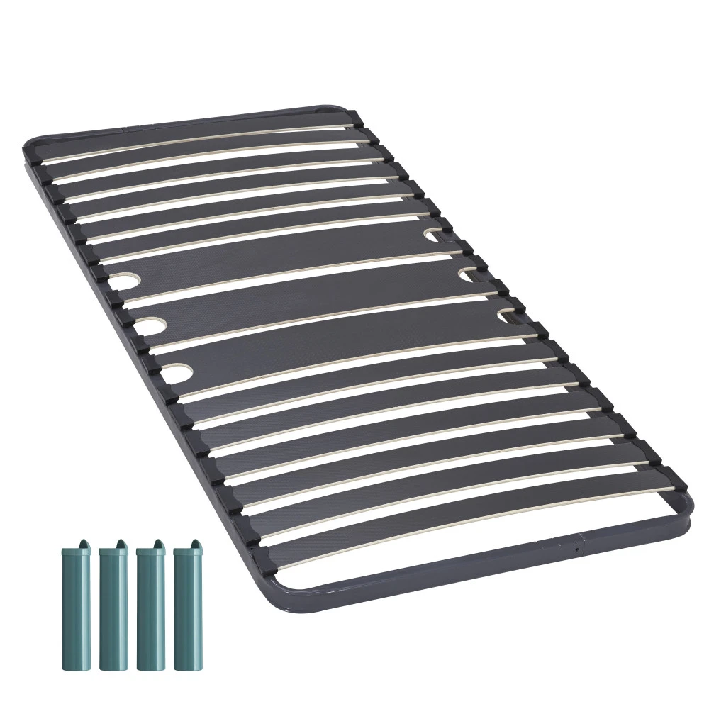 Sommier + pieds 90x190 15 lattes C416
