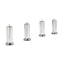 4 pieds chromé H 15 cm pour sommier tapissier