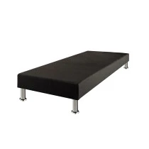 Sommier tapissier + jeu de pieds 90x190 Deco 12 lattes