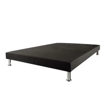 Sommier tapissier + jeu de pieds 140x190 Deco 12 lattes