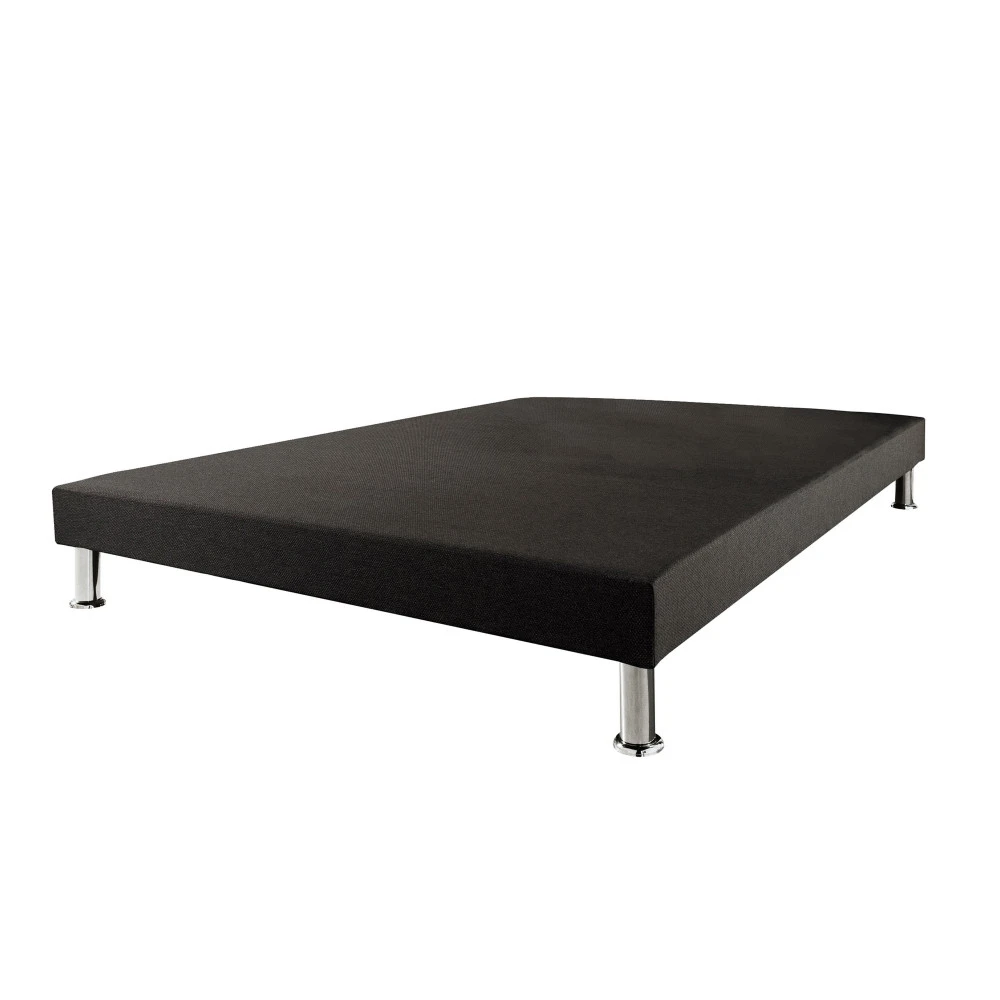 Sommier tapissier + jeu de pieds 140x190 Deco 12 lattes